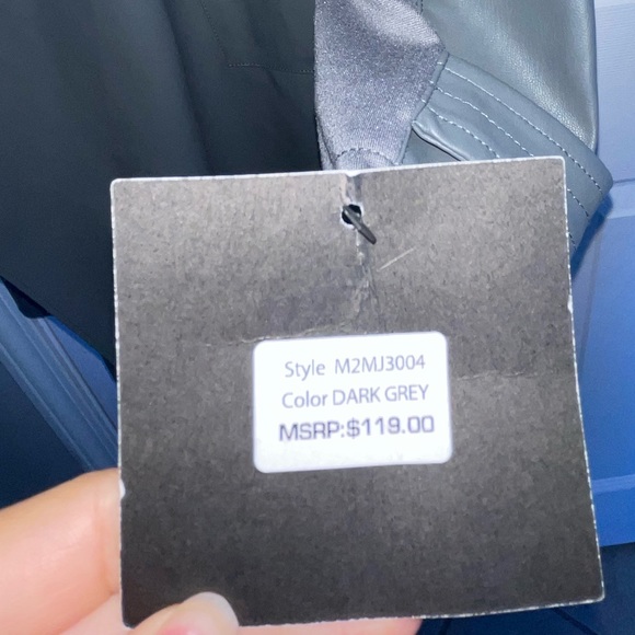 NWT Andrew Marc, Marc New York trench style coat Dark grey Leather - Picture 9 of 10